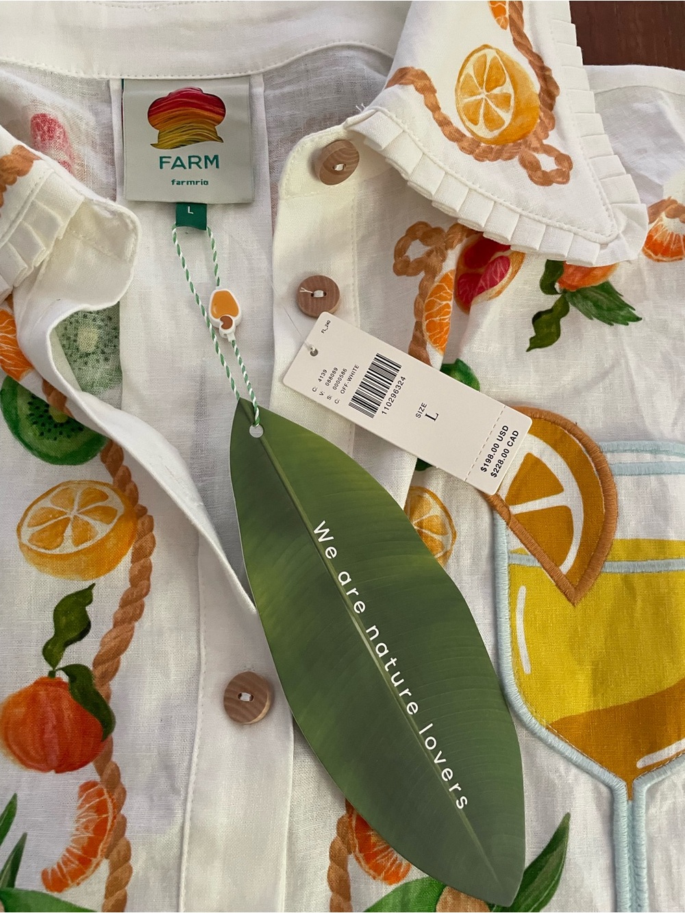Biricutico shirt Farm Rio x Anthropologie size Large NEW - Picture 4 of 17